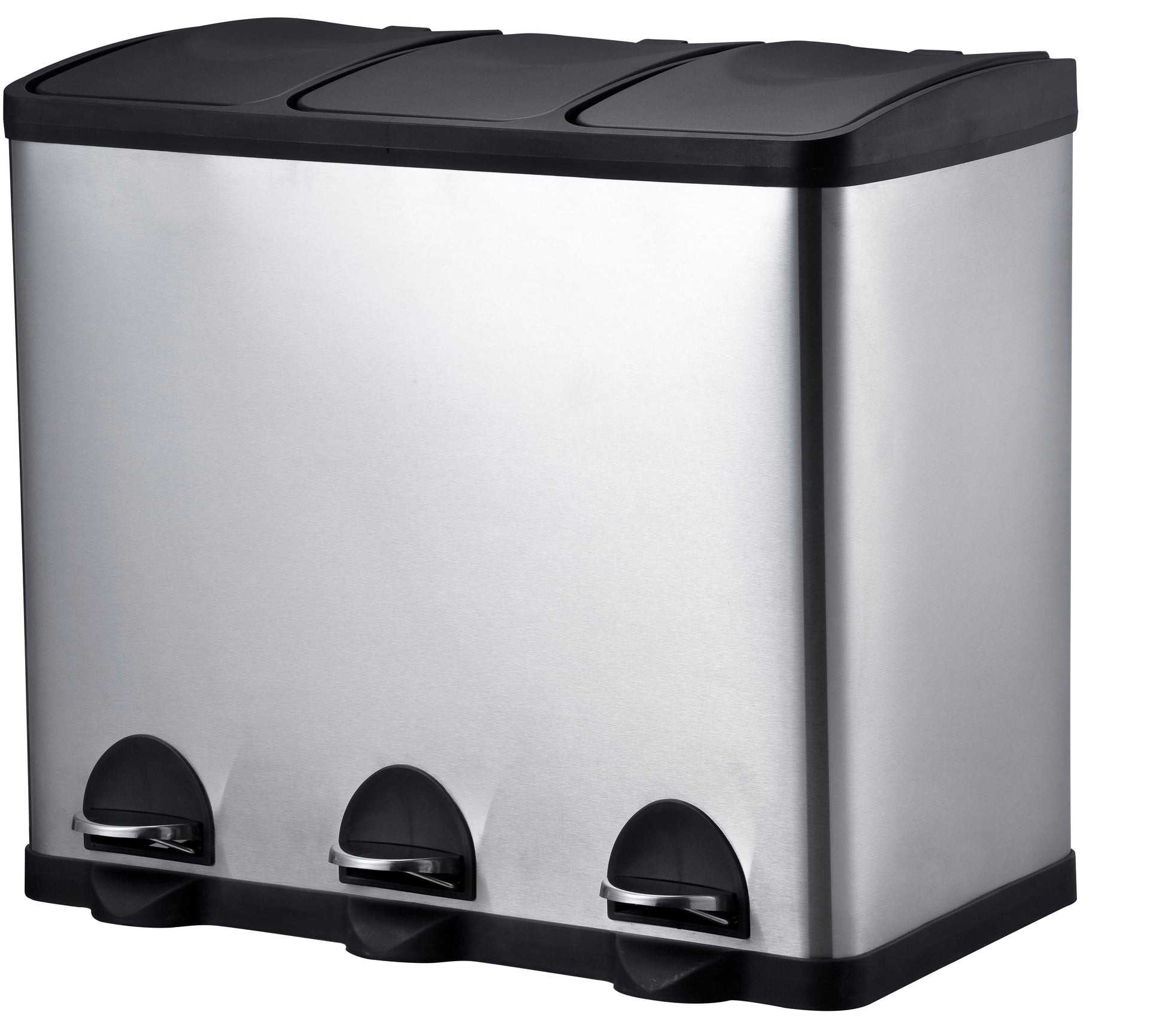 Stainless Recycling Dustbin 3 Sections