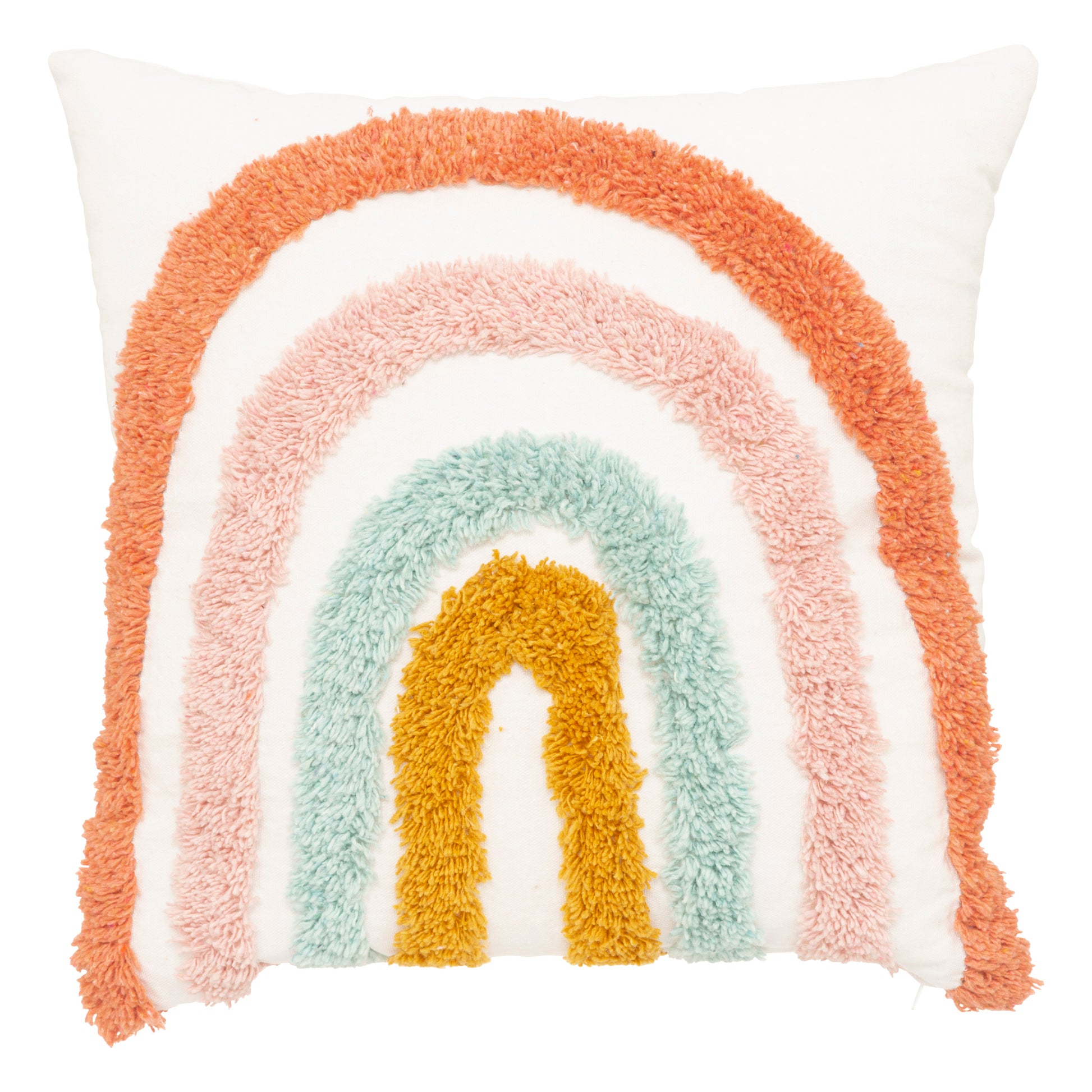 RAINBOW CUSHION TUFT - Soft Cotton Square Pillow