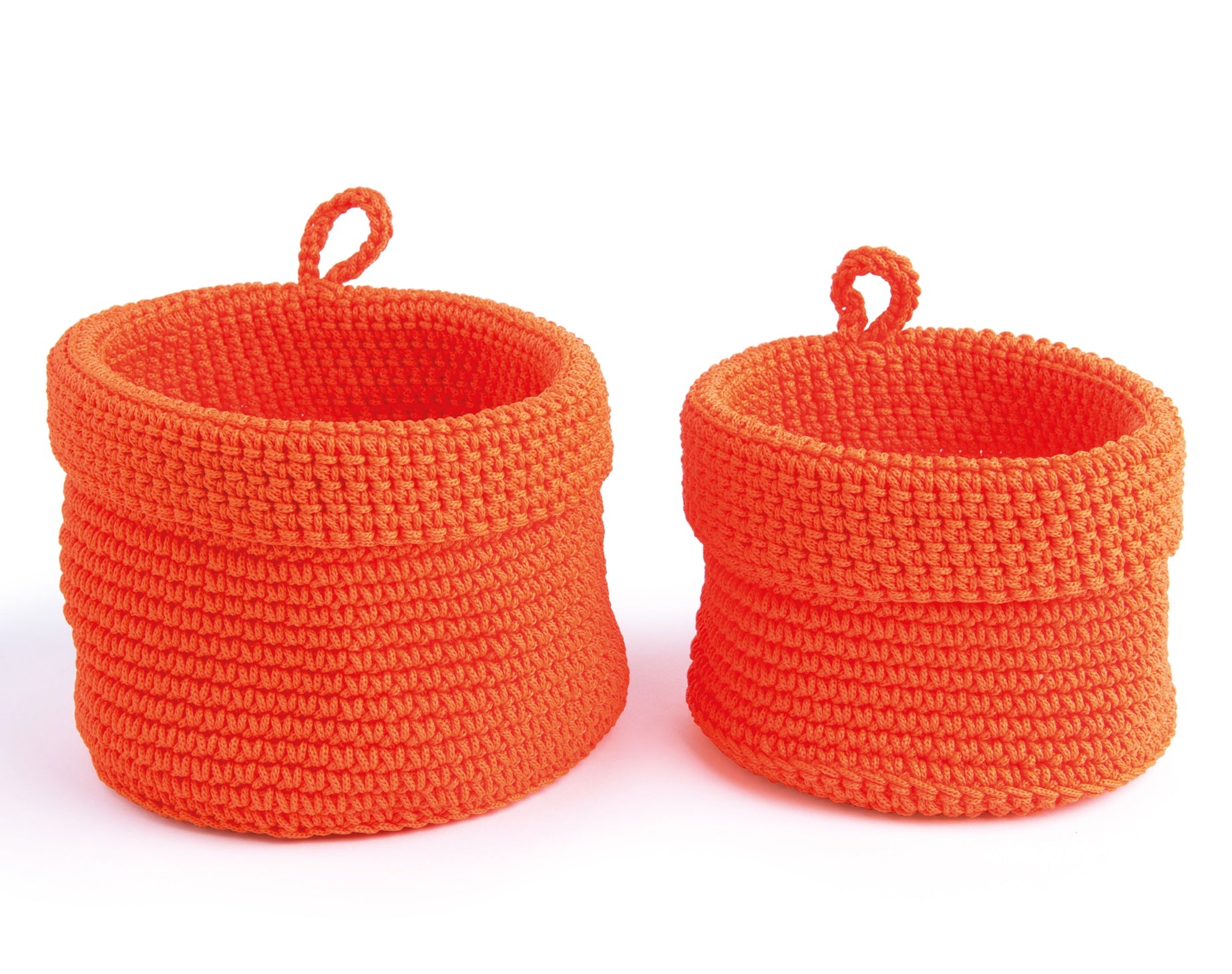Set of 2 Polypropylene Round Baskets
