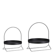 Black Tiered Serving Stand for Buffets & Patio Tables