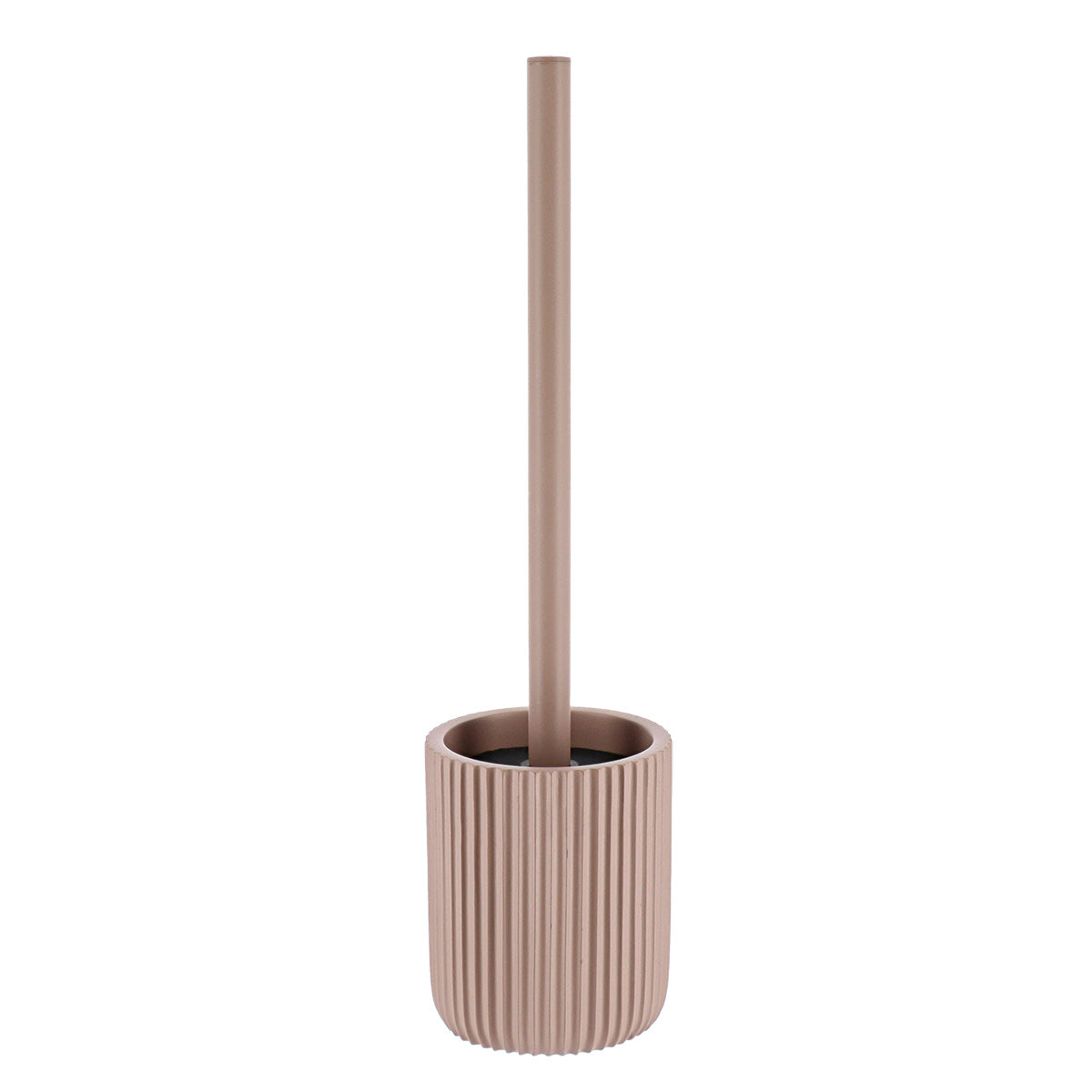Toilet Brush with Stripes Polyresin Bathroom Accessory Retro Design