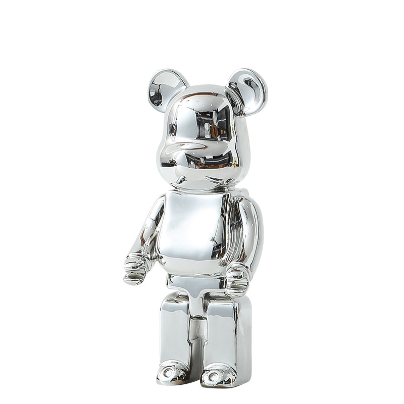 Bear Ornaments Silver - Modern Decorative Figurine for Home