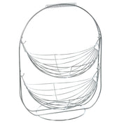 2Level Silver Fruit Basket