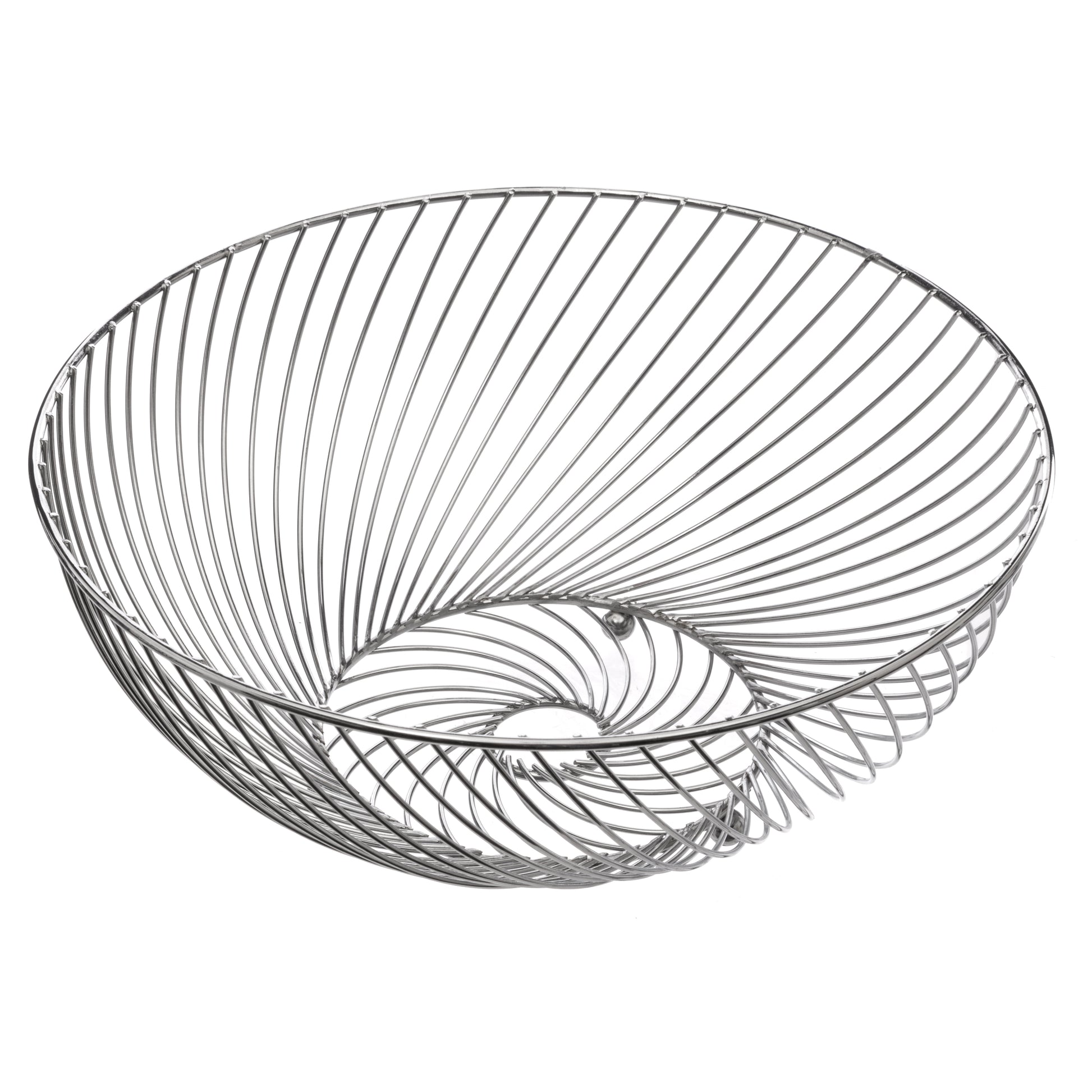 Silver Fruit Basket - Elegant Metal Display Bowl