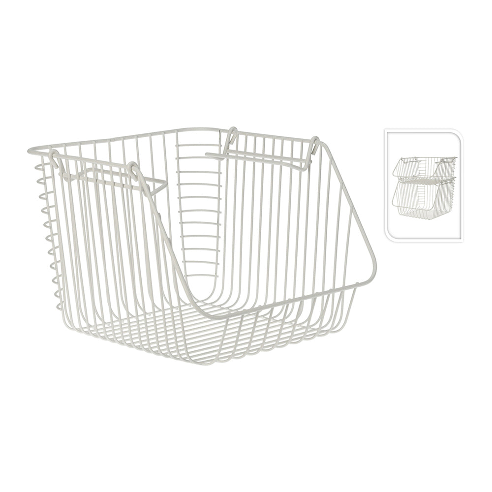 Basket Metal White