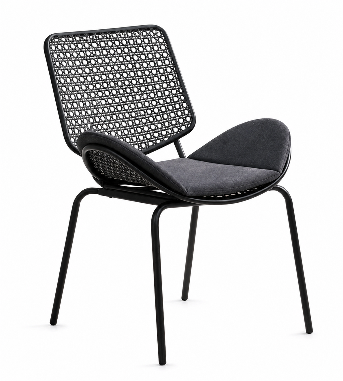 Modern Outdoor Chair – Steel Frame | 62 × 55 × 76 cm