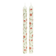Set of 2 Printed Taper Candles, Santa Claus – 24.5 cm Christmas