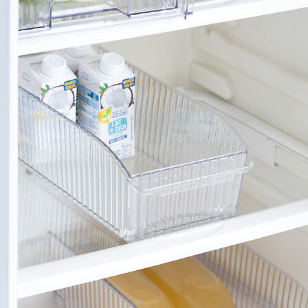 Rolling Storage Bin for Fridge – Clear PET Refrigerator Organizer, 3 Sizes
