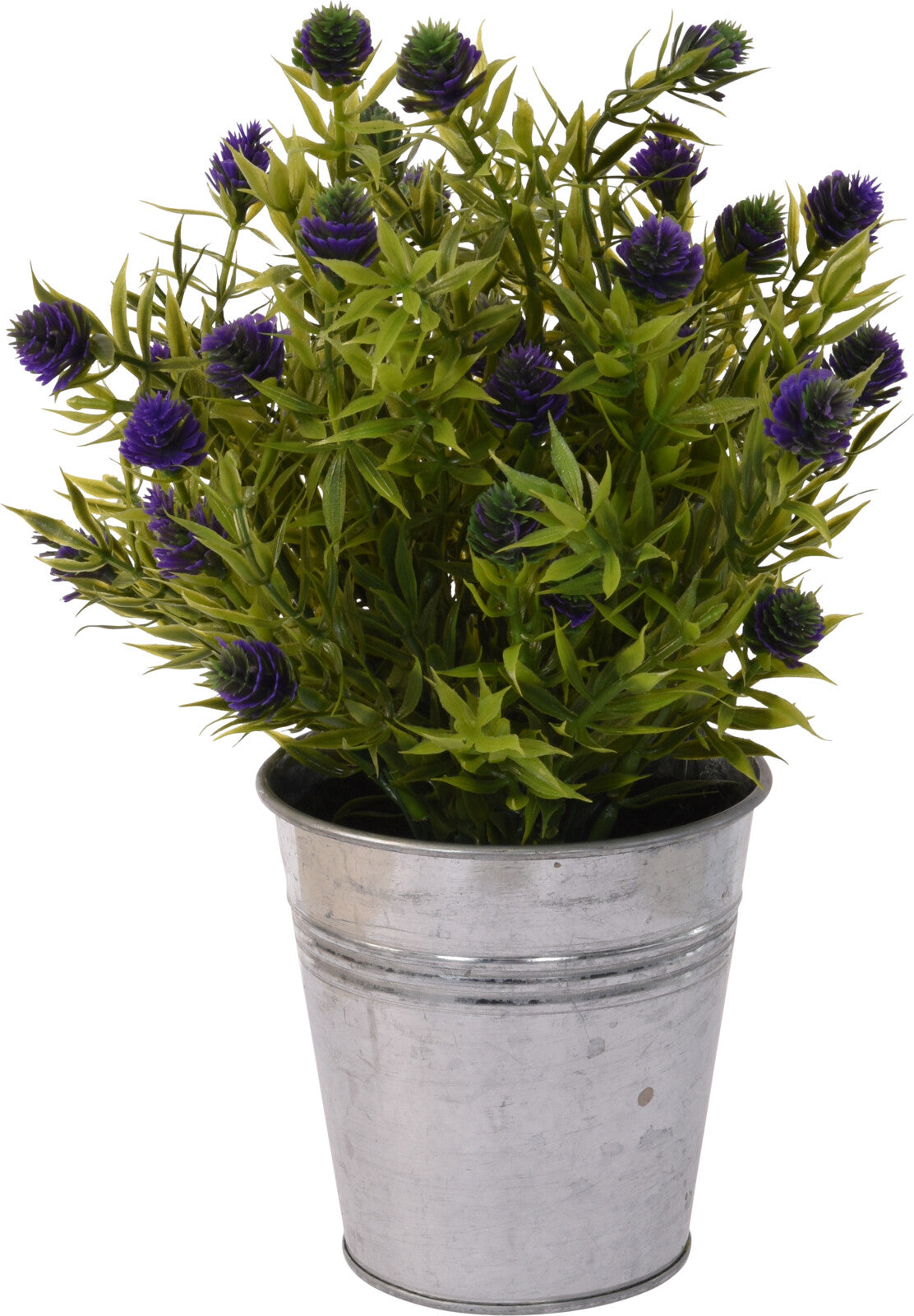 PLANT IN ZINC POT - Artificial Plant 26cm