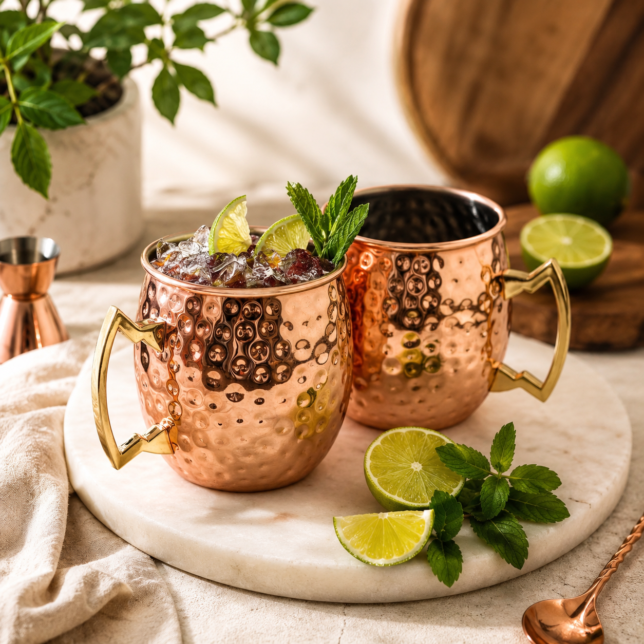 Copper-Plated Stainless Steel Mug – 450 ml