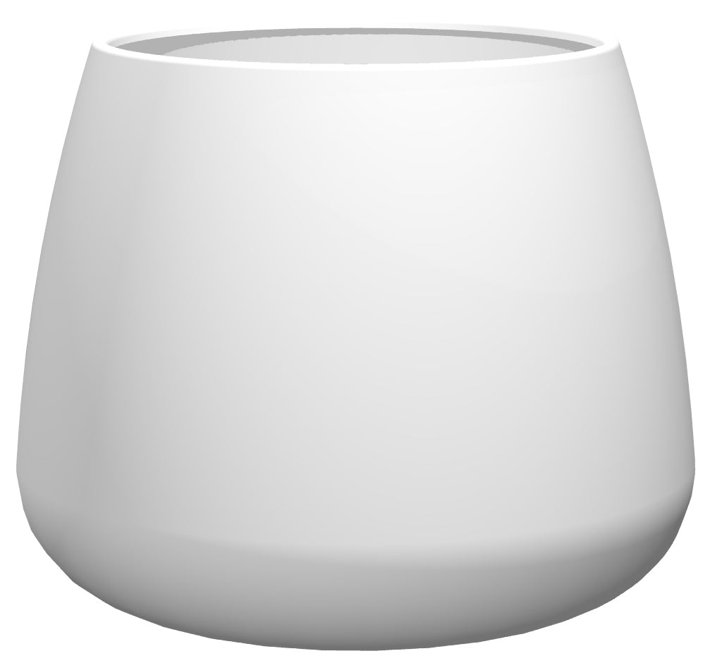 Bubble Flowerpot — White Resin Indoor & Outdoor, D.49 x H.40.5 & D.67 x H.38.5 cm