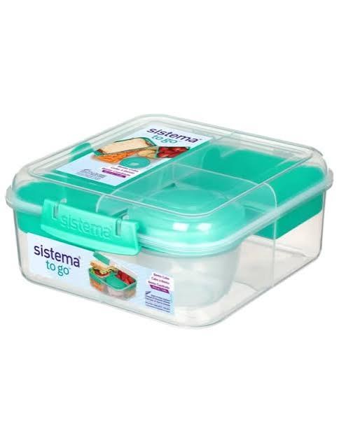 To Go Cube Bento Box with Yogurt Pot – 1.25L