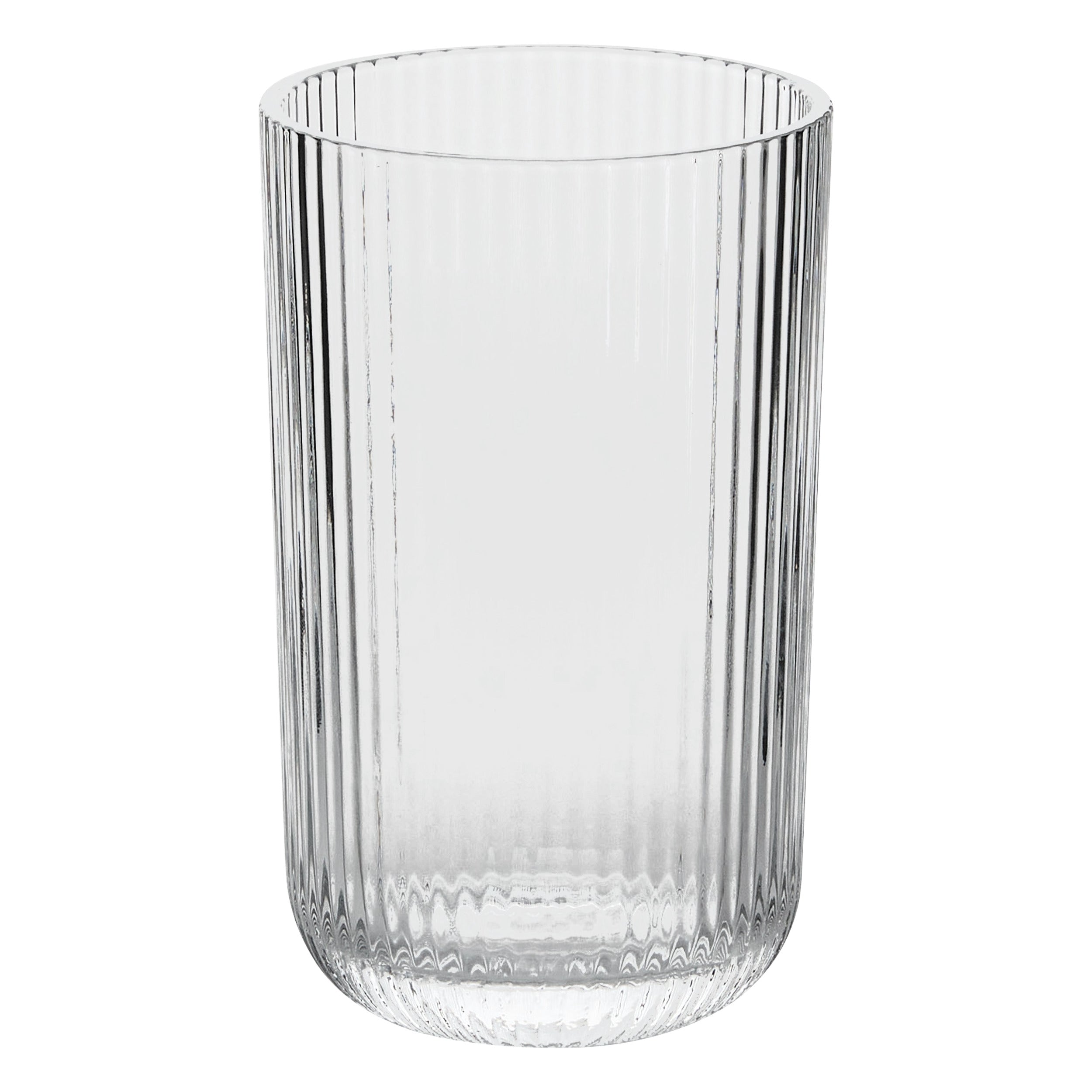 Tall, ribbed glass Ema 43 cl clear glass - Clear Ribbed Tumbler 430ml