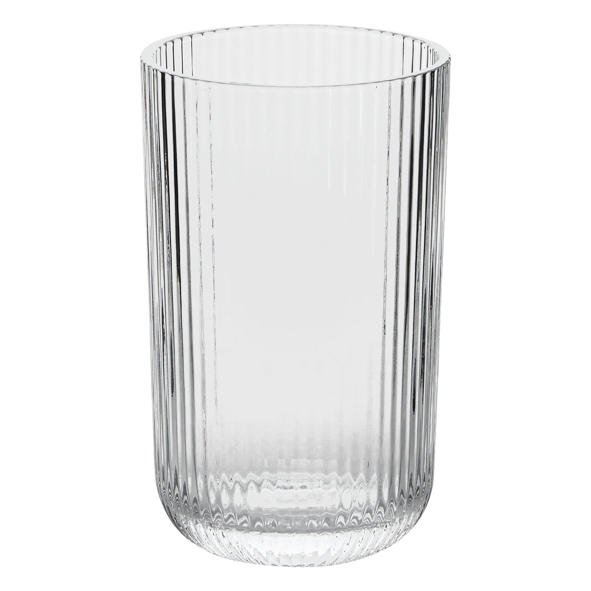 Tall, ribbed glass Ema 43 cl clear glass - Clear Ribbed Tumbler 430ml