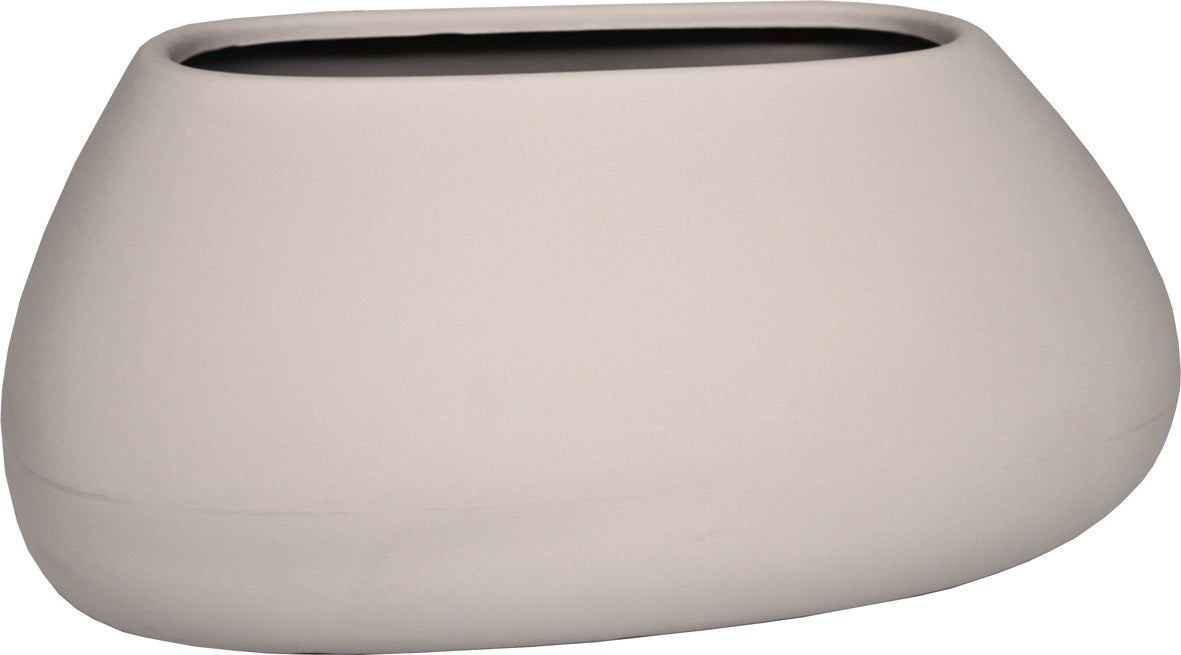Cassetta Gaudi Flowerpot - Resin Planter, Light Grey, 85×55×37 cm