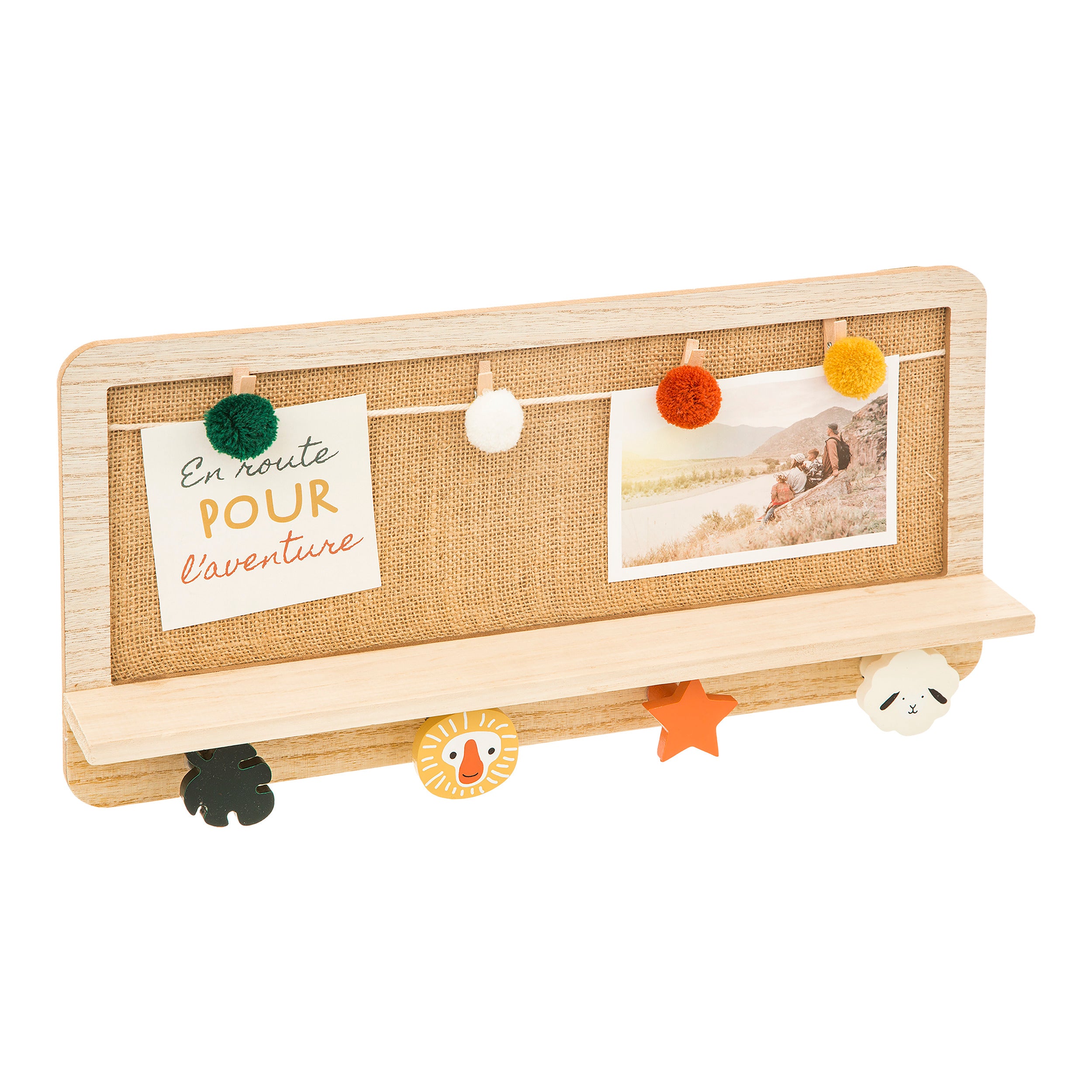 Hook Photo Holder X4 Oasis - 2-in-1 Wall Hook with Shelf