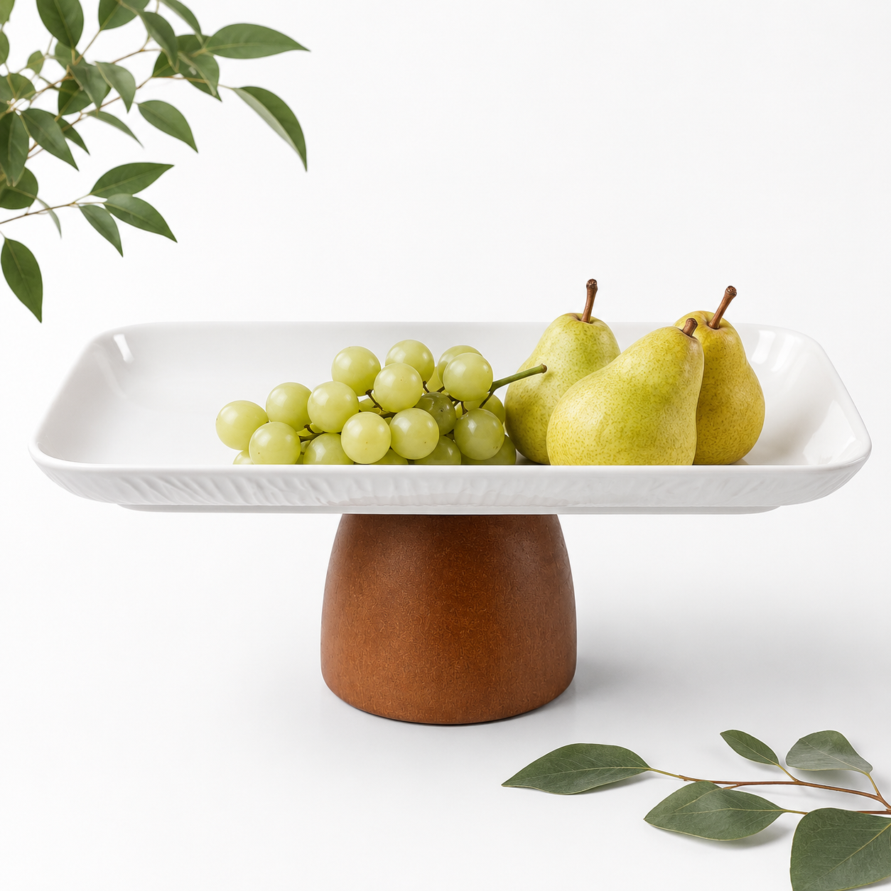 Rectangular Porcelain Plate with Stand
