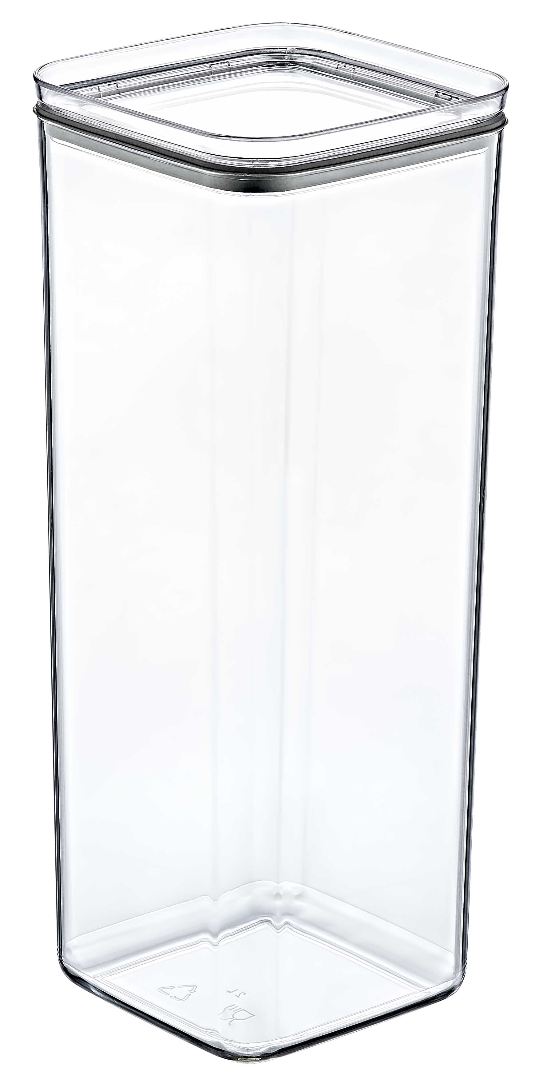 Crystal Square Storage Container 2L Airtight Food Organizer