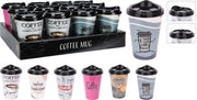 Plastic Coffee Cup with Lid, 500 ML