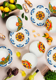 Messina Dinner Set 18 Pcs Vibrant Patterned Porcelain Tableware