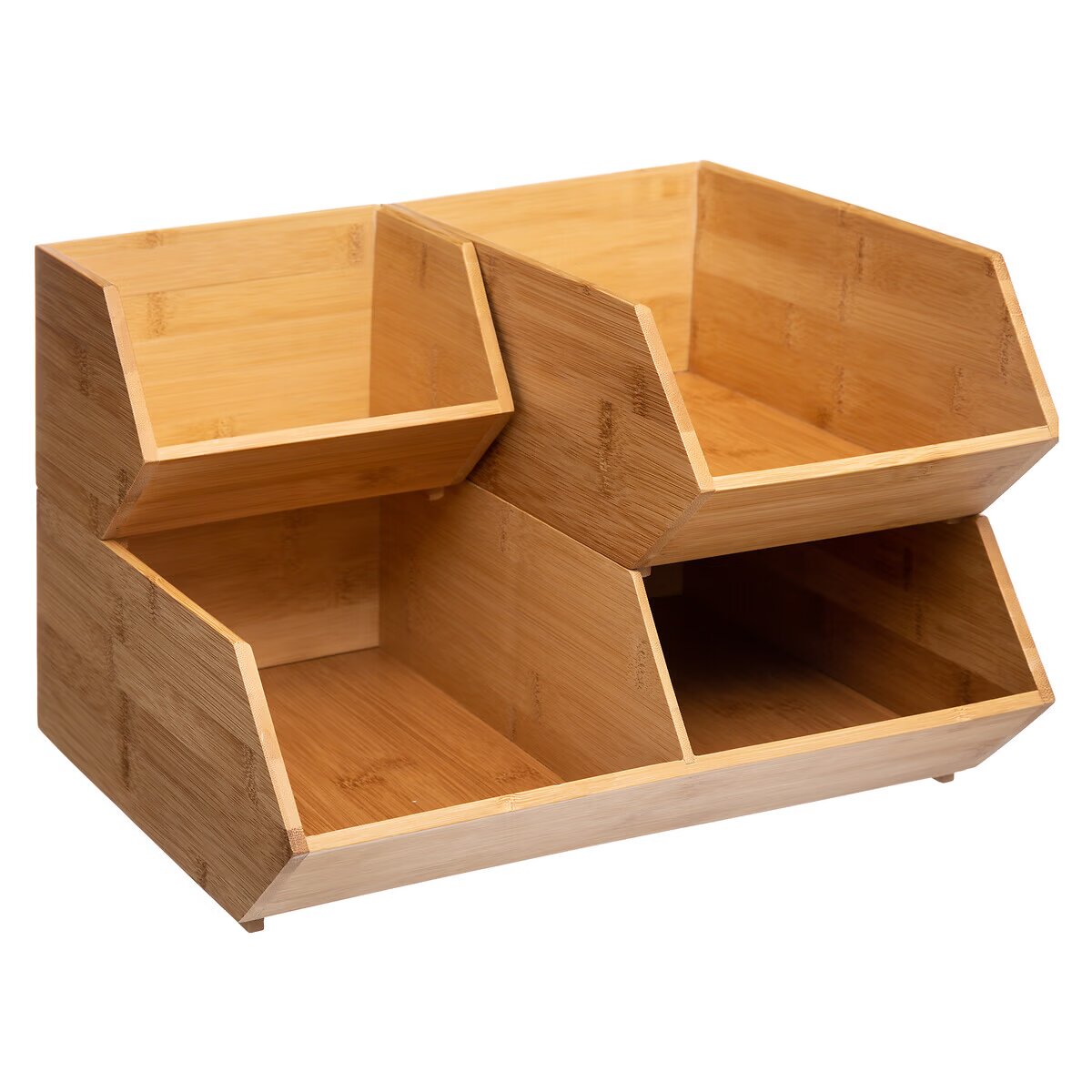 Stackable Bamboo Organizer - Compact Storage Solution