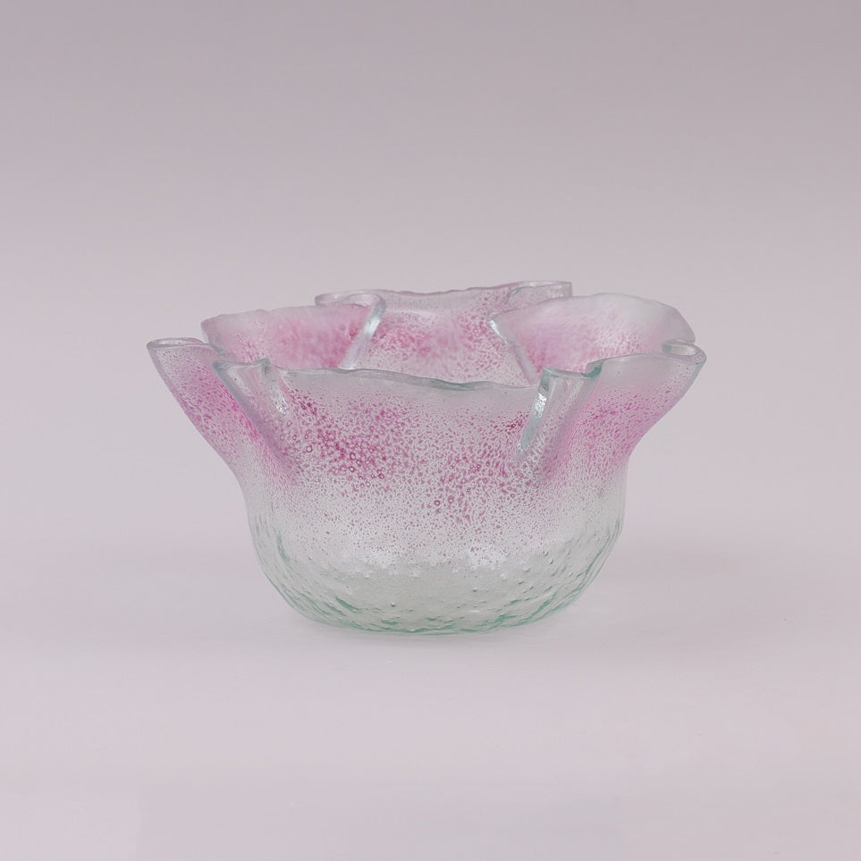 Handmade Colorful Glass Serving Bowl