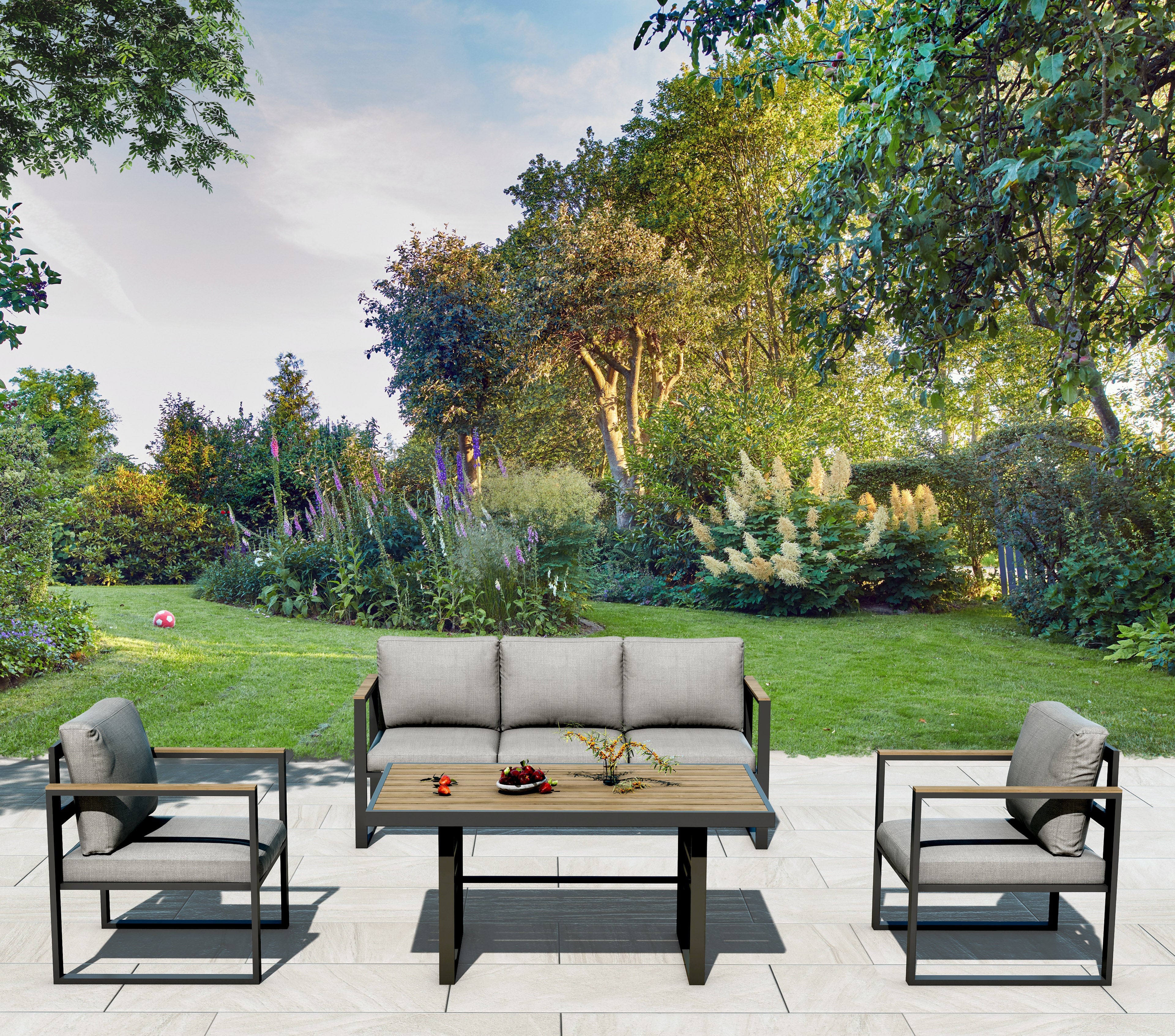Outdoor Steel Set - 5 Person Lounge Set