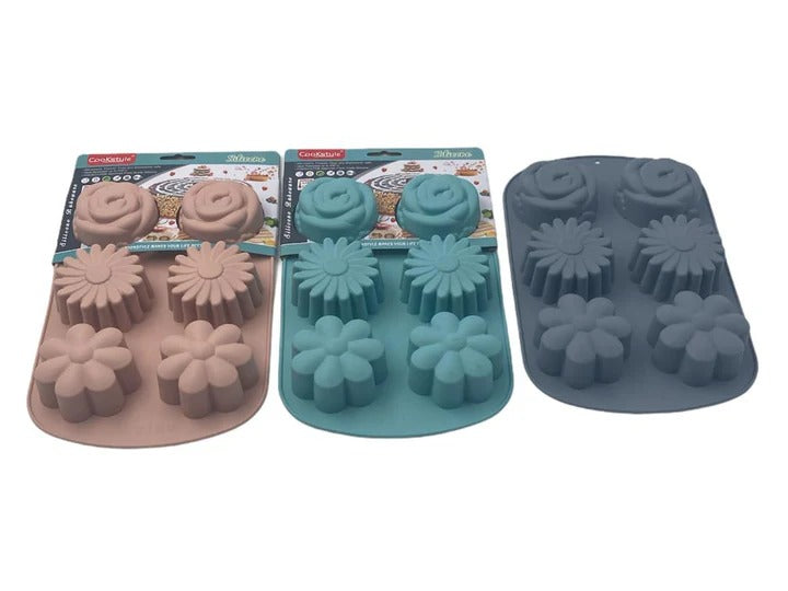 Silicone 6pcs Multi Flower Mold