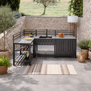 Verde Outdoor Kitchen Bar Set With Aluminum Structure And Sink