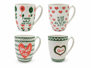 Porcelain Mug with Heart Designs