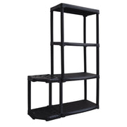 Broom Holder 2 Levels Shelf with Extra Utility Shelf