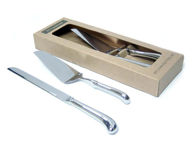 Stainless Steel Cake Serving Set - 2 Pcs