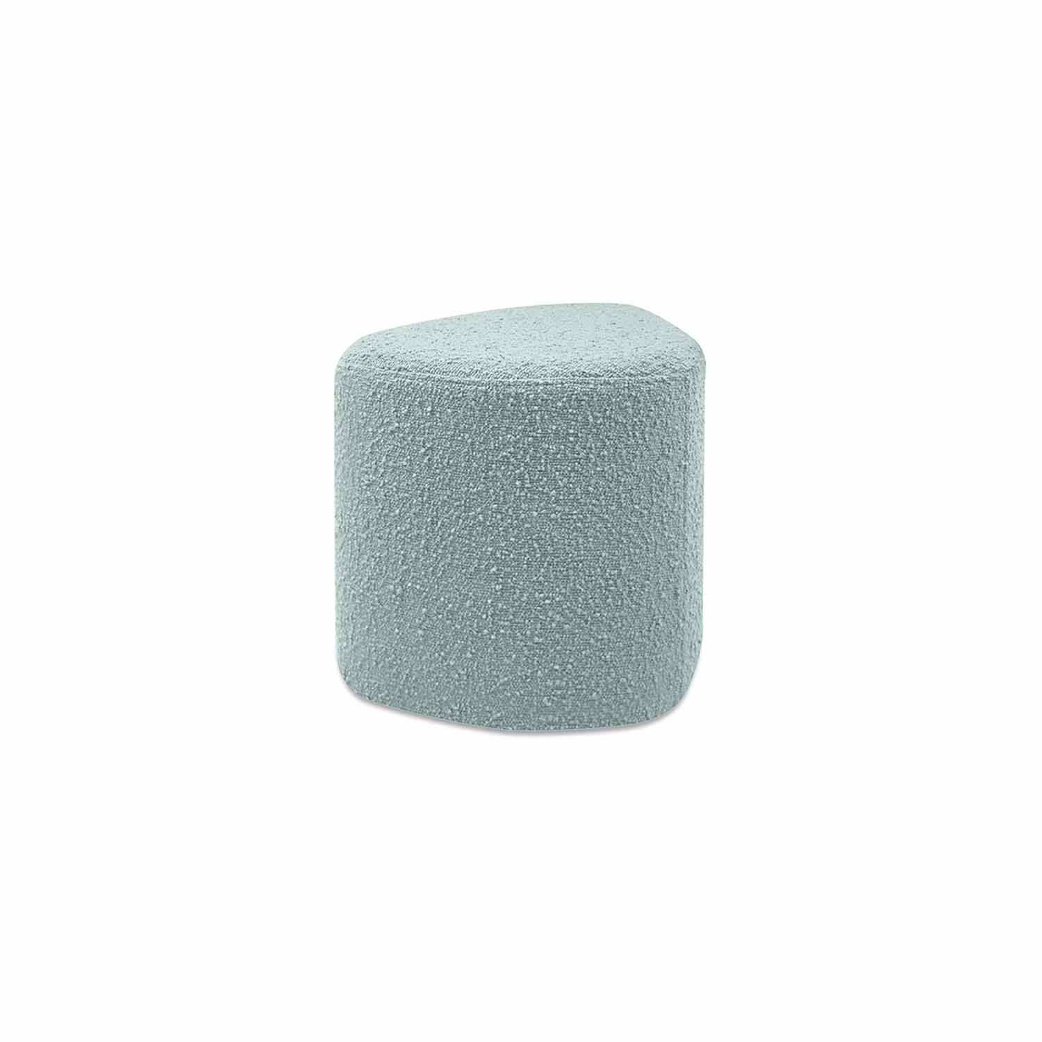 Eve Pouf Textured Boucle Upholstered Compact Seating