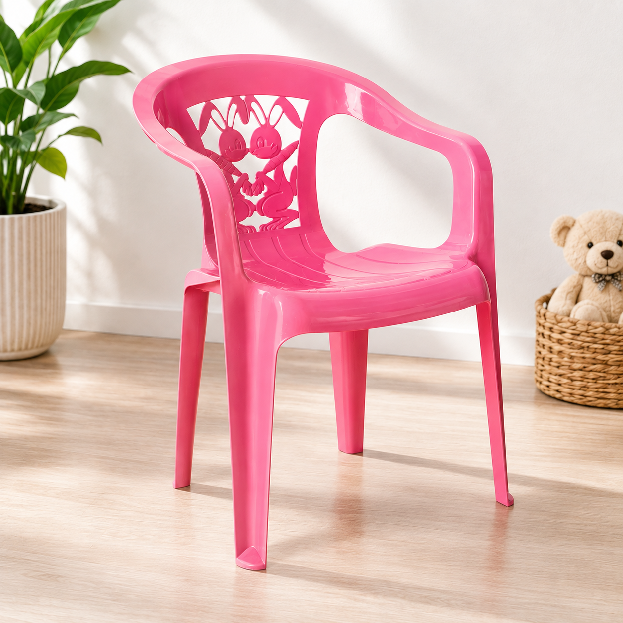 Bernita Kid's Chair - Sturdy Plastic Armchair