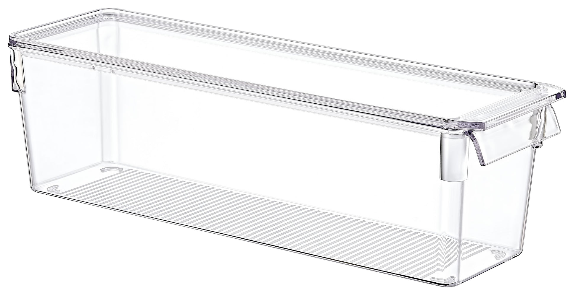 Tall Clear Organizer with Lid, Modern Acrylic Storage