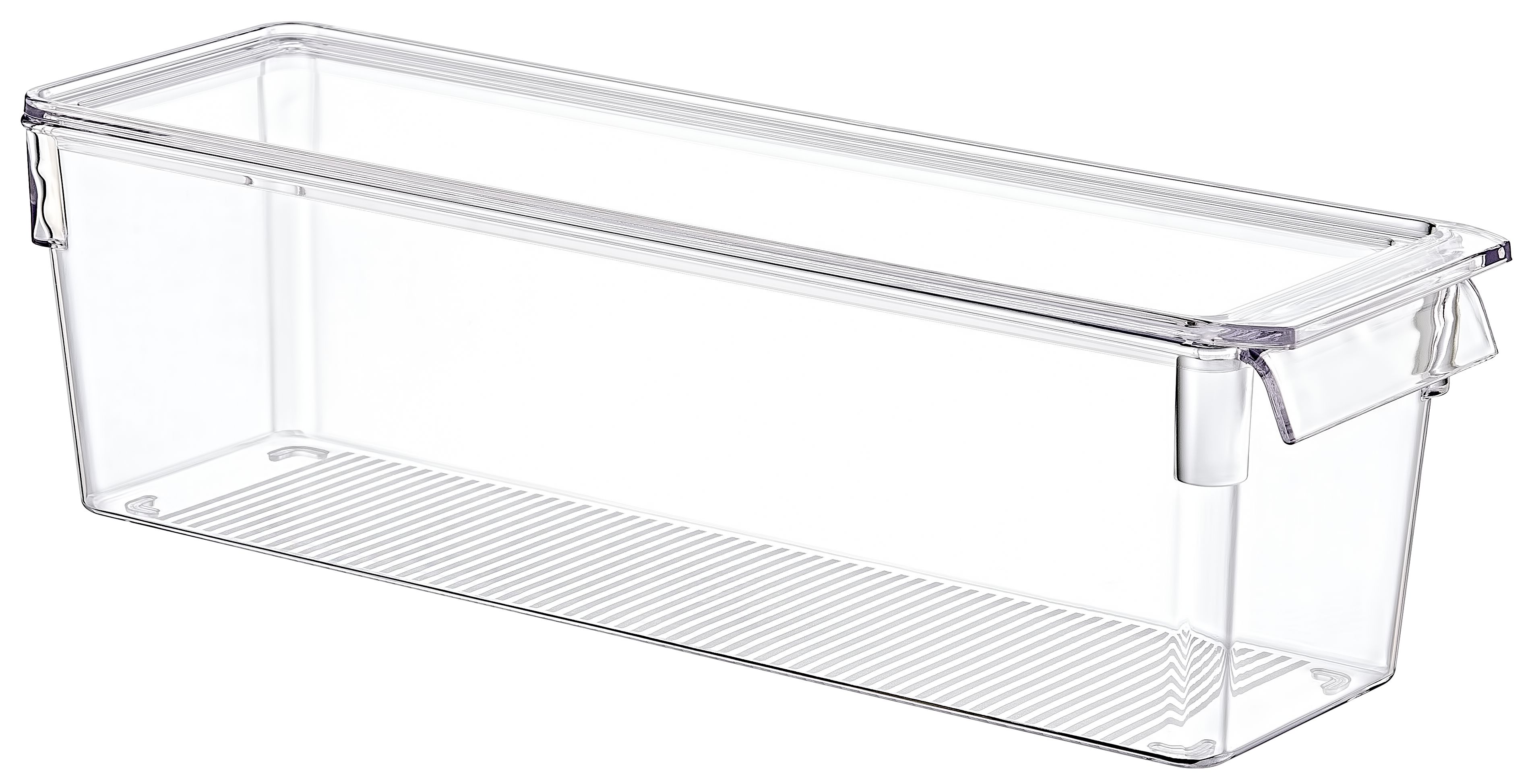 Tall Clear Organizer with Lid, Modern Acrylic Storage