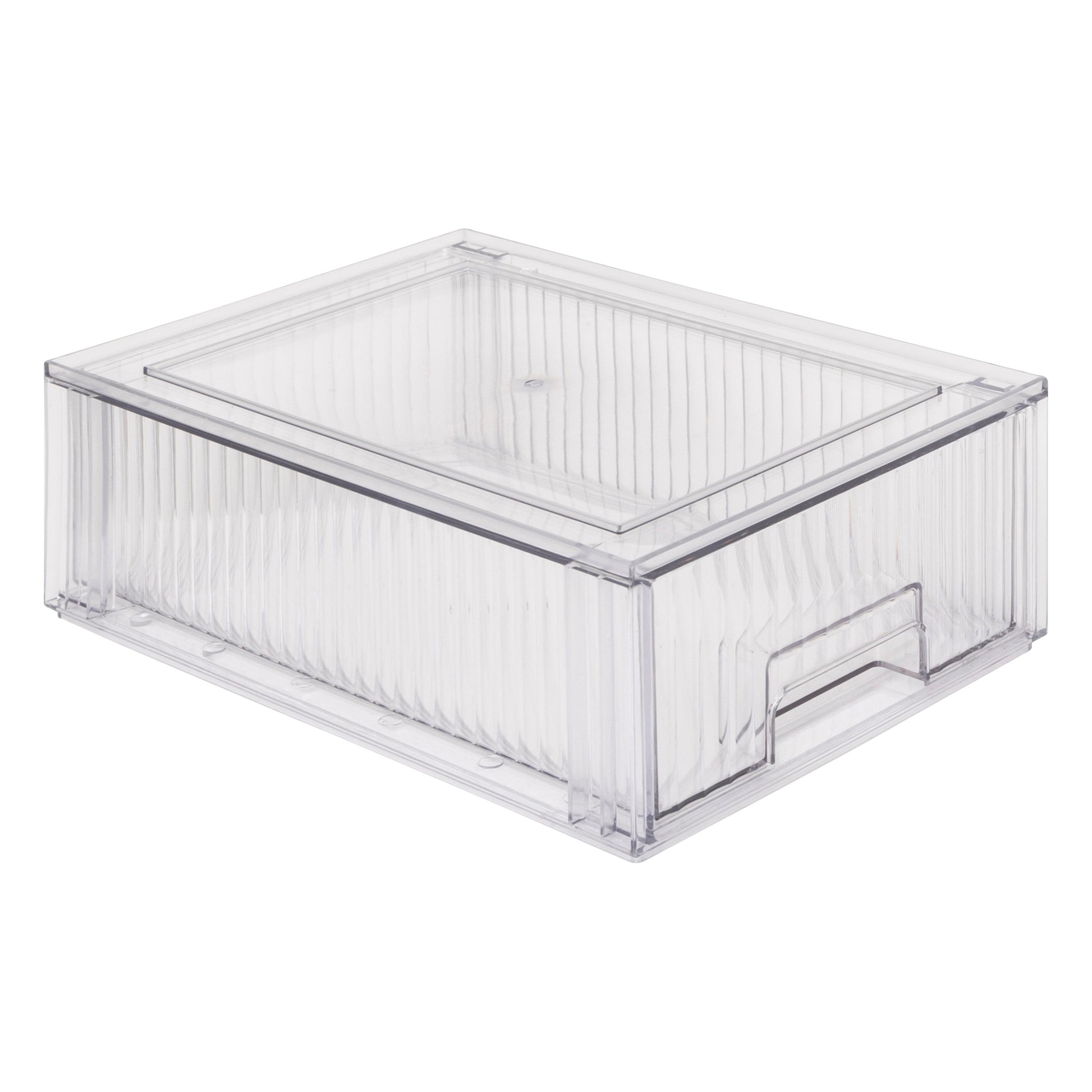 Storage box 1 sliding drawer for fridge - PET Transparent Organizer