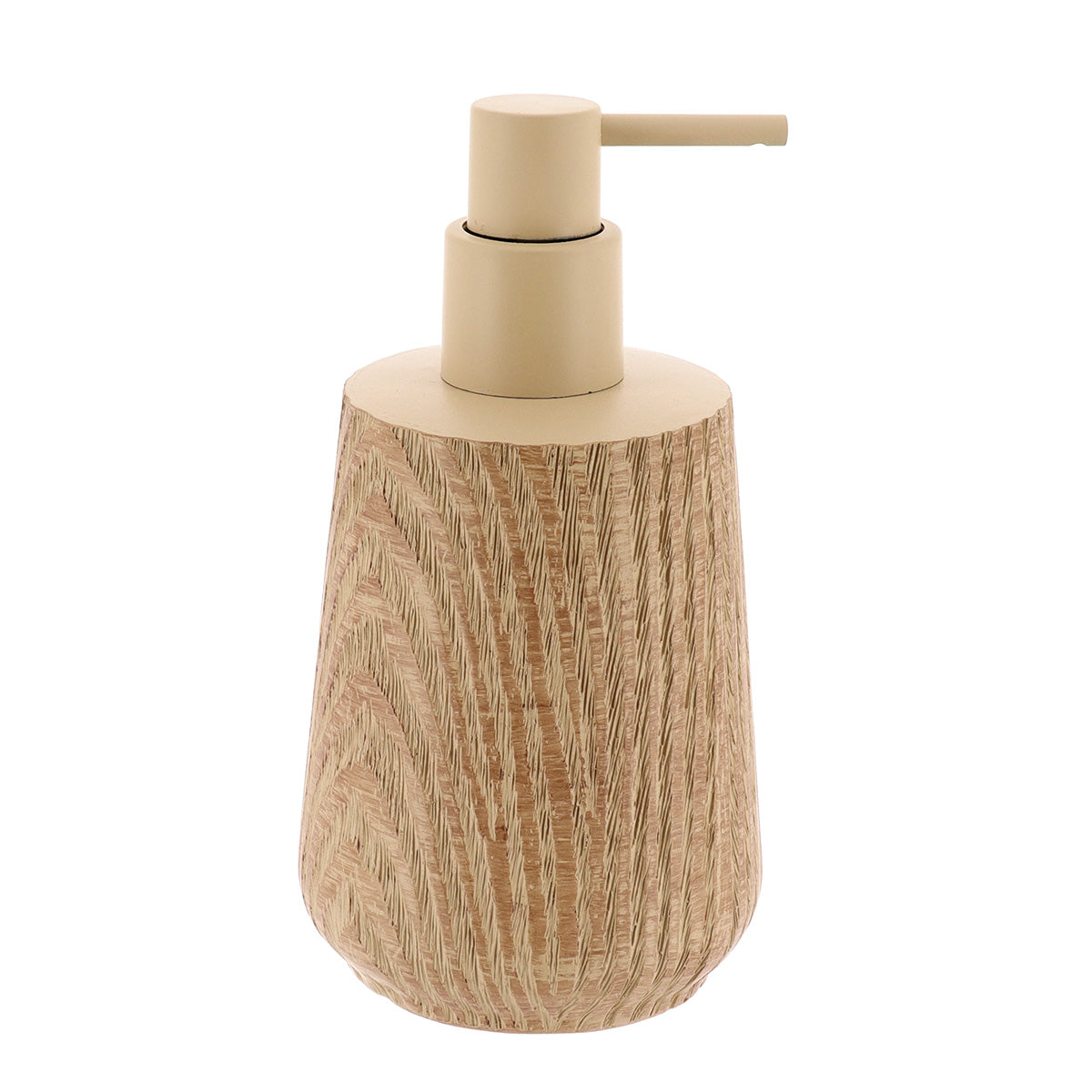 Soap Dispenser Wood Effect Japandi Polyresin Bathroom Accessory