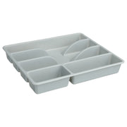 Durable Plastic Cutlery Rack - Grey
