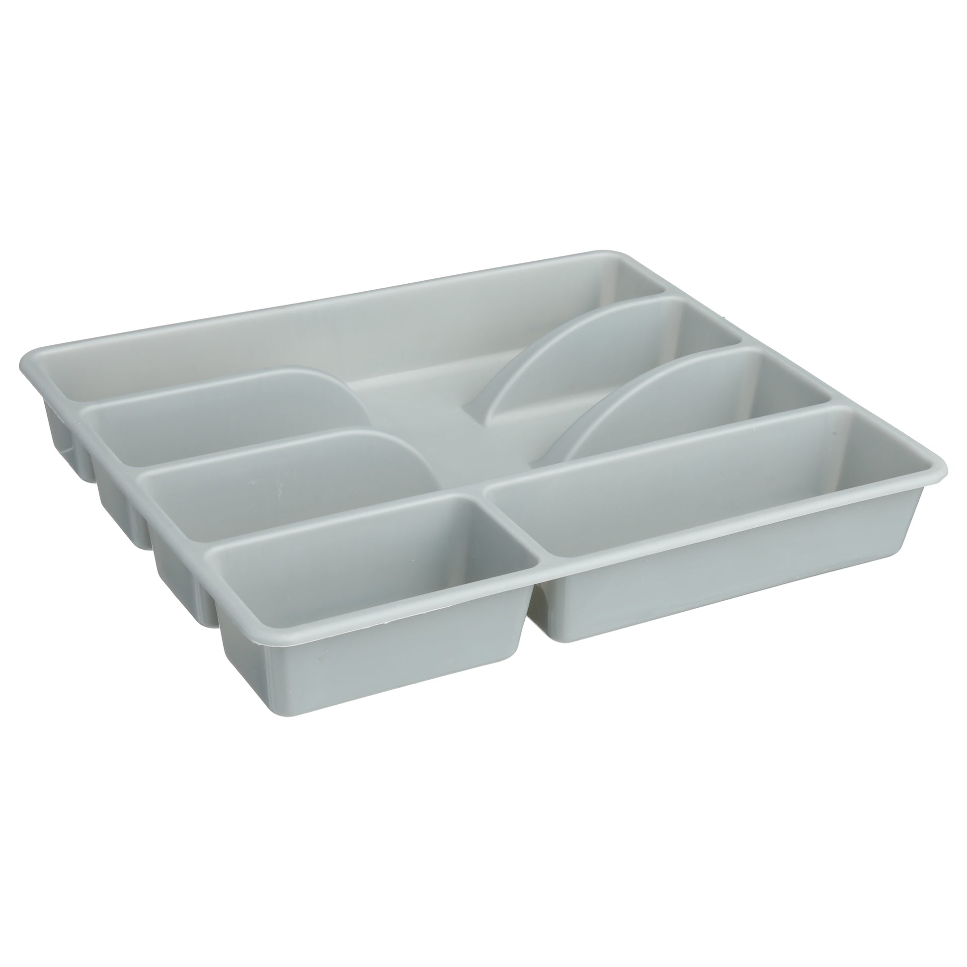 Durable Plastic Cutlery Rack - Grey