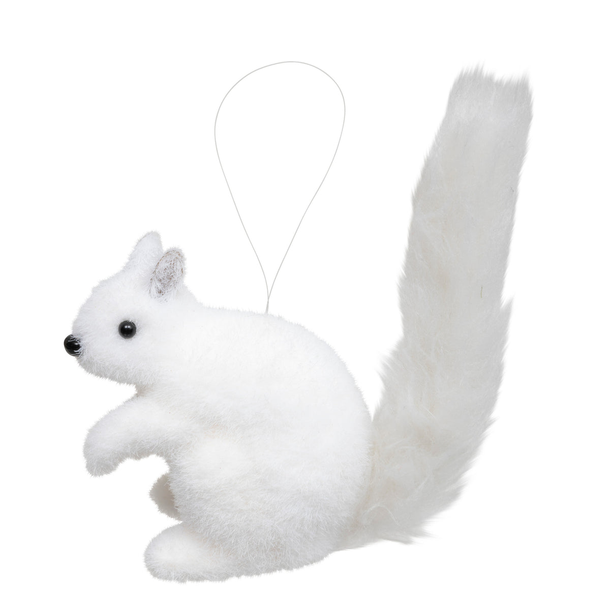 Small Snowed Sat Squirrel Hanging Christmas Ornament 11.5x6x12 cm