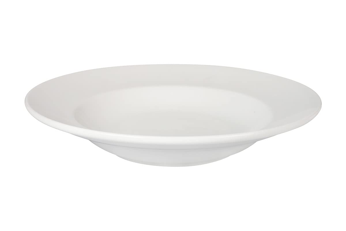 White Deep Plate Porcelain 22.5cm