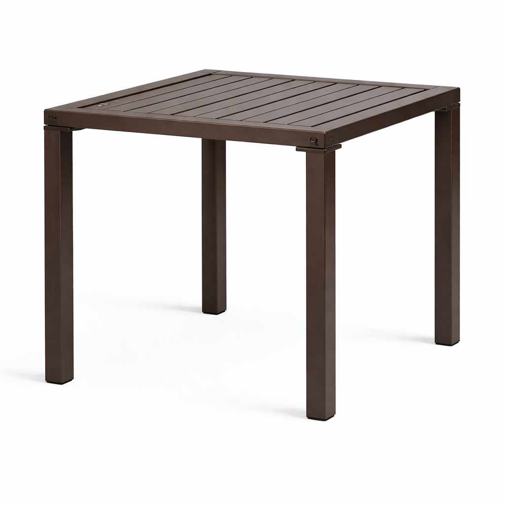 Aluminum Outdoor Side Table Square 50 x 50 x 44 cm Dark Grey