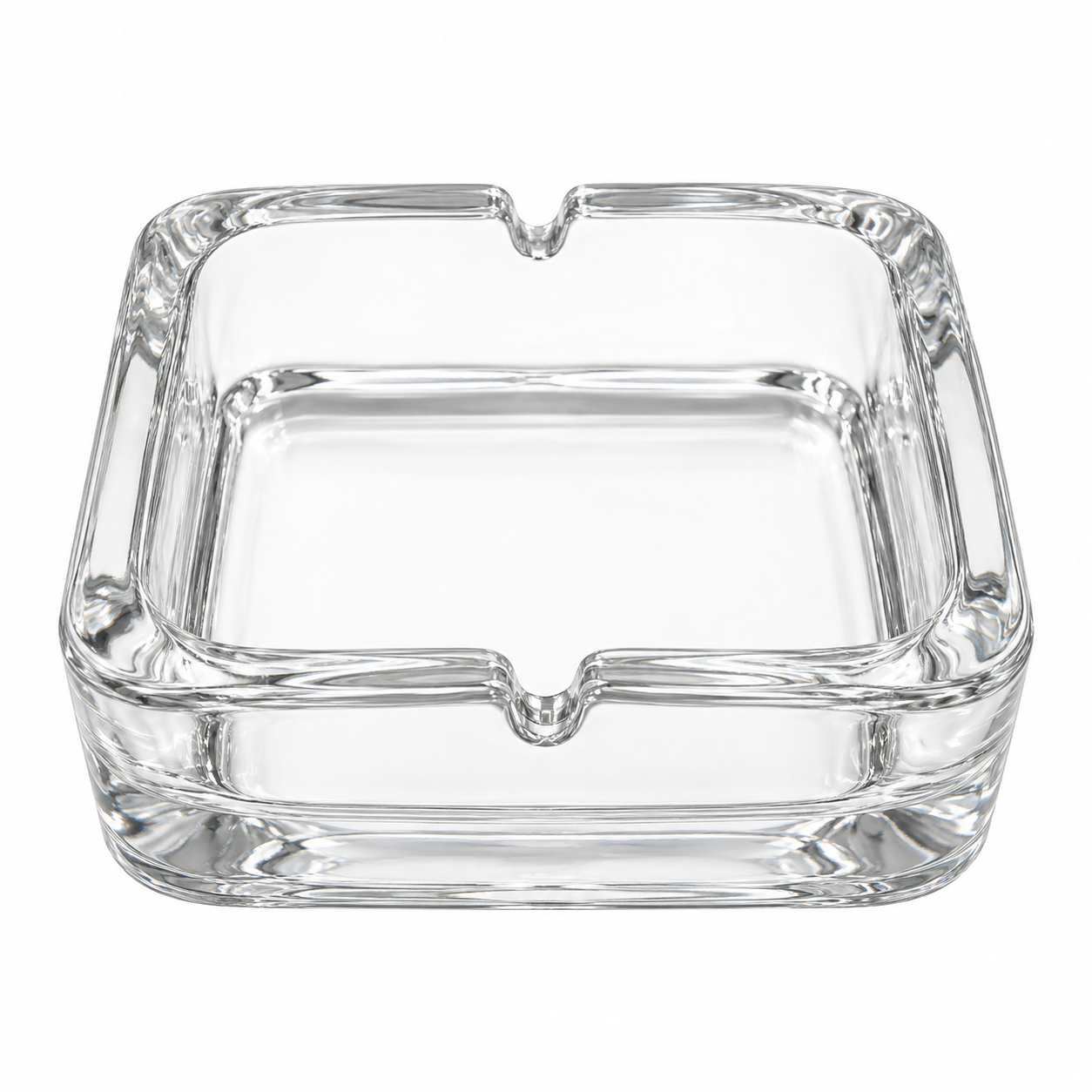 Transparent Glass Ashtray 14 cm