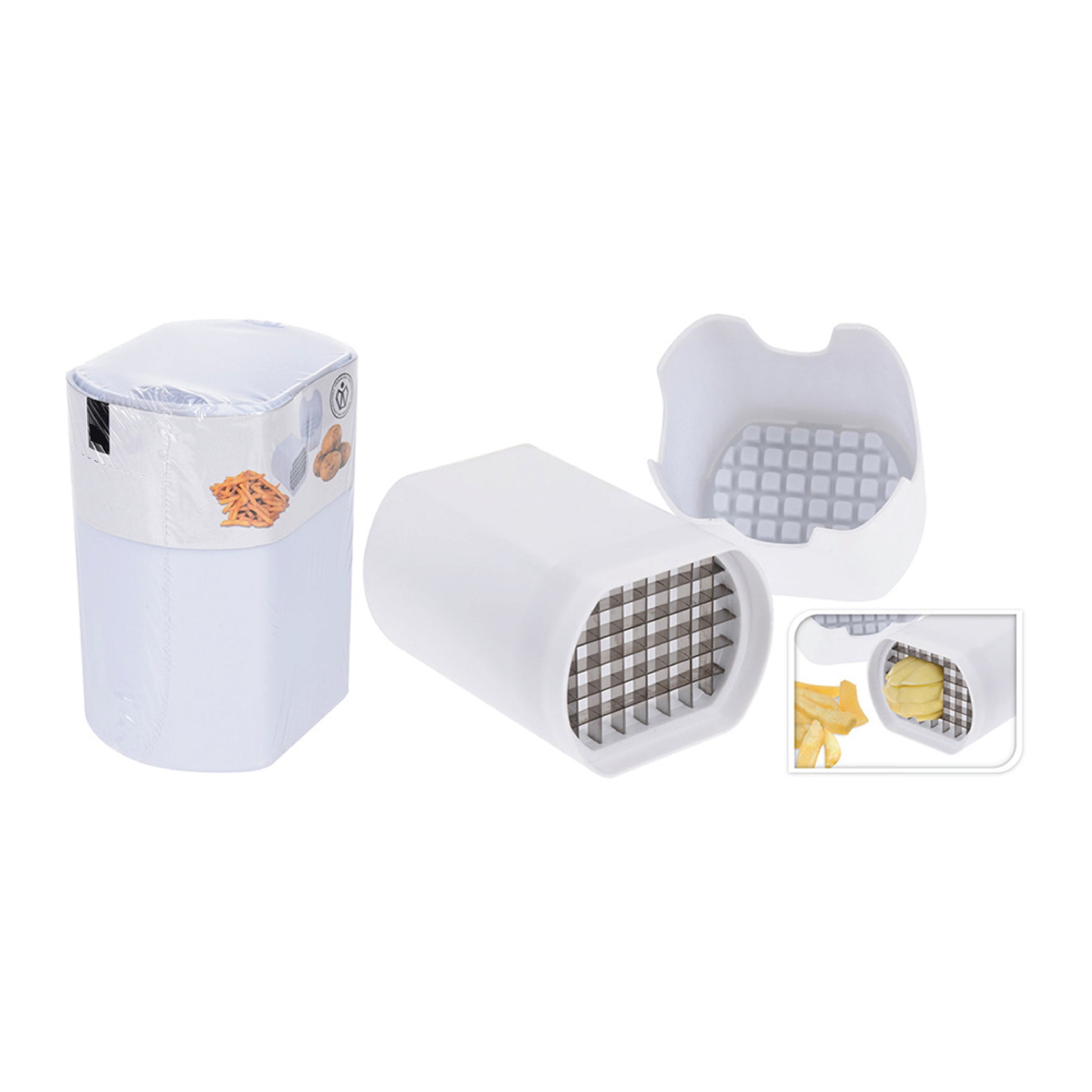 Potato Cutter White - French Fry Maker - Vegetable Slicer