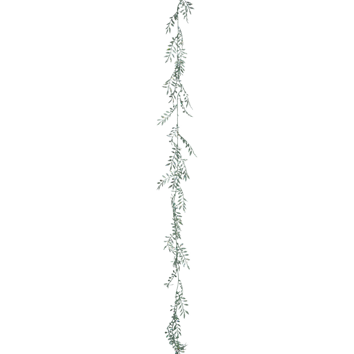 Leaf Garland 1.80 m Green - Glitter Leaf Christmas Garland