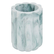 Marby Toothbrush Holder - Polyresin Marble Effect, 7.8 x 11 cm