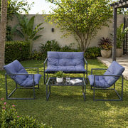 Modern Outdoor Steel Lounge Set