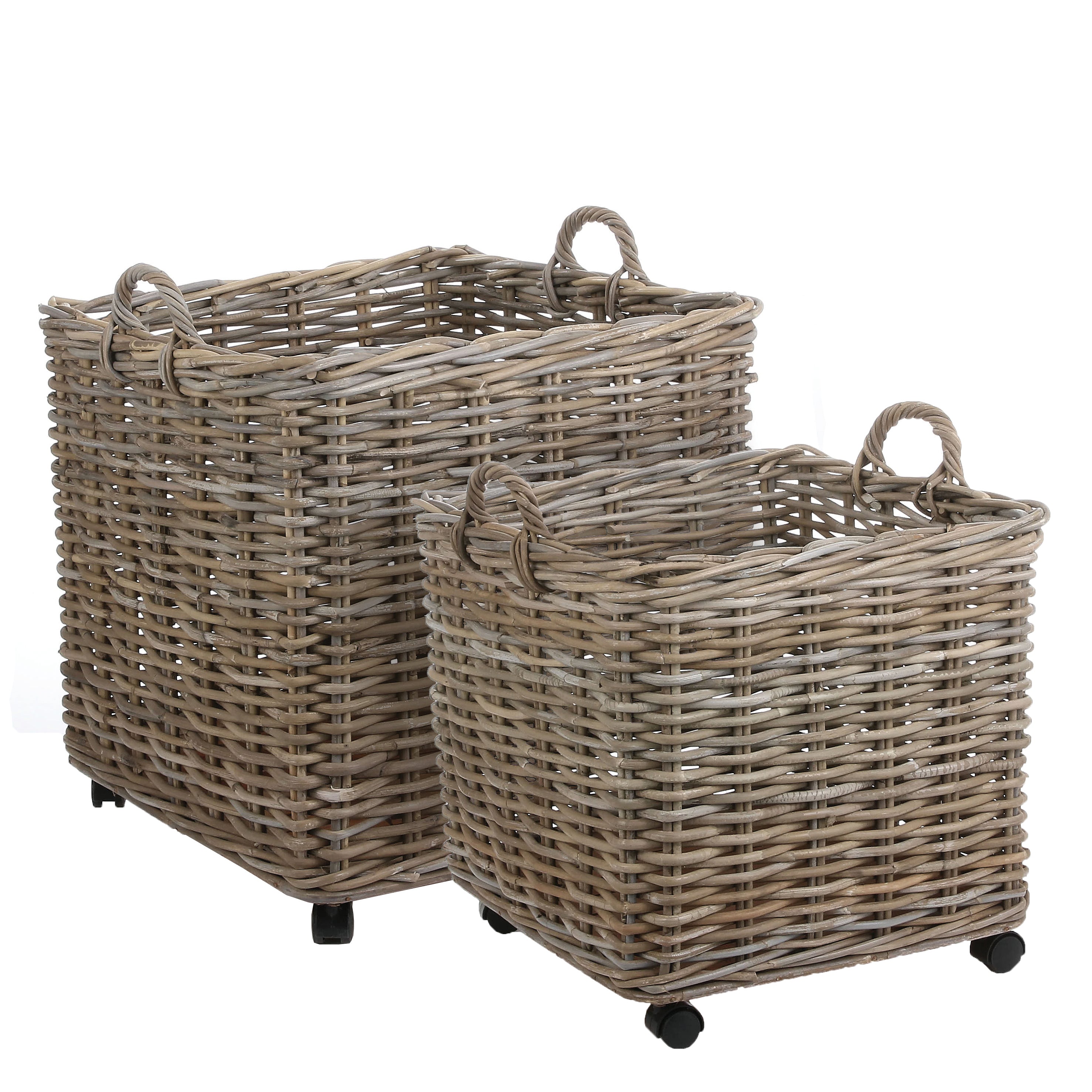 Marcia Square Basket with Wheels for Home & Garden