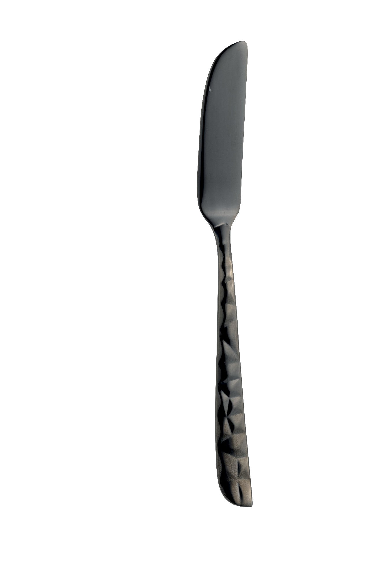 Fish Knife Stainless Steel Mirror Finish Black Textured Handle 20cm